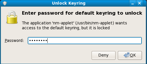 Unlock Default Keyring
