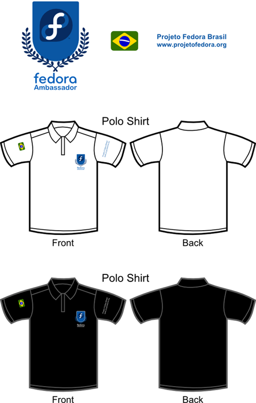 polo shirt template back. Polo Shirt used by Brazilian