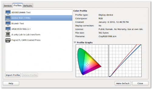 GNOME Color Manager 2.30.0