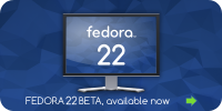 Fedora 22 beta banner by gnokii