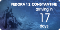 Fedora 12 countdown banner.