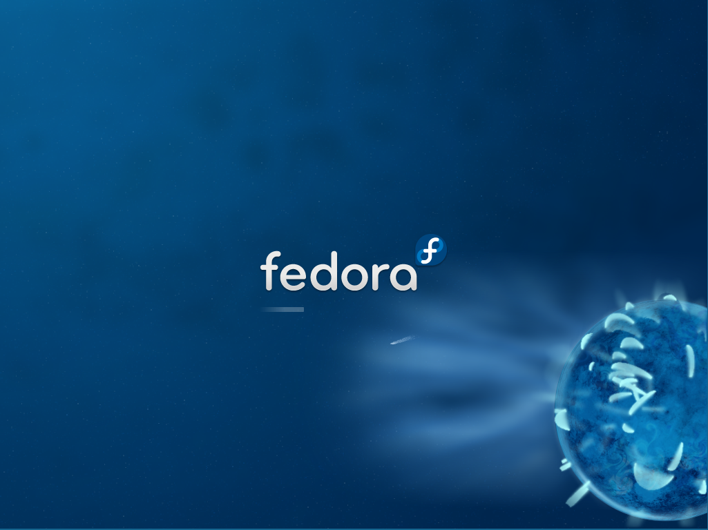 Linux Fedora 10 - Fire it up Tours_Fedora10_011_Plymouth_Boot