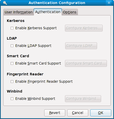 Fingerprint support in authconfig-gtk