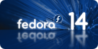 Fedora 14 release banner.