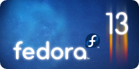 Fedora 13 release banner.