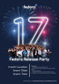 Fedora 17 release party poster.