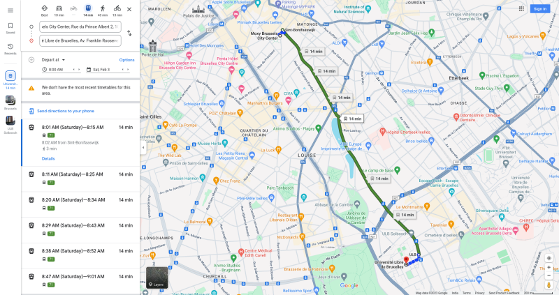 File:Directions from Fedora 2024 hotel to FOSDEM.png