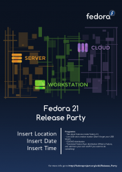 Fedora 21 Release Party Poster by Alexander Smirnov - SVG source