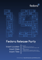 Fedora 19 release party poster.